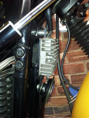 Rectifier Reloction Bracket from Triumph Custom Parts